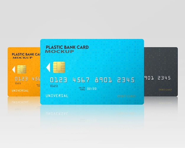 Modelo de cartão bancário de plástico
