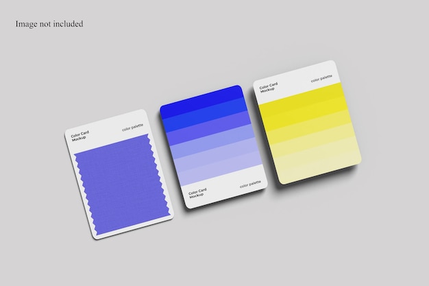 Modelo de cartão de paleta de cores da vista superior para mostrar suas referências de cores