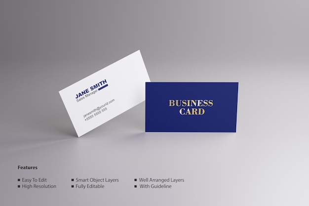 Modelo de cartão de visita com visual clássico PSD editável