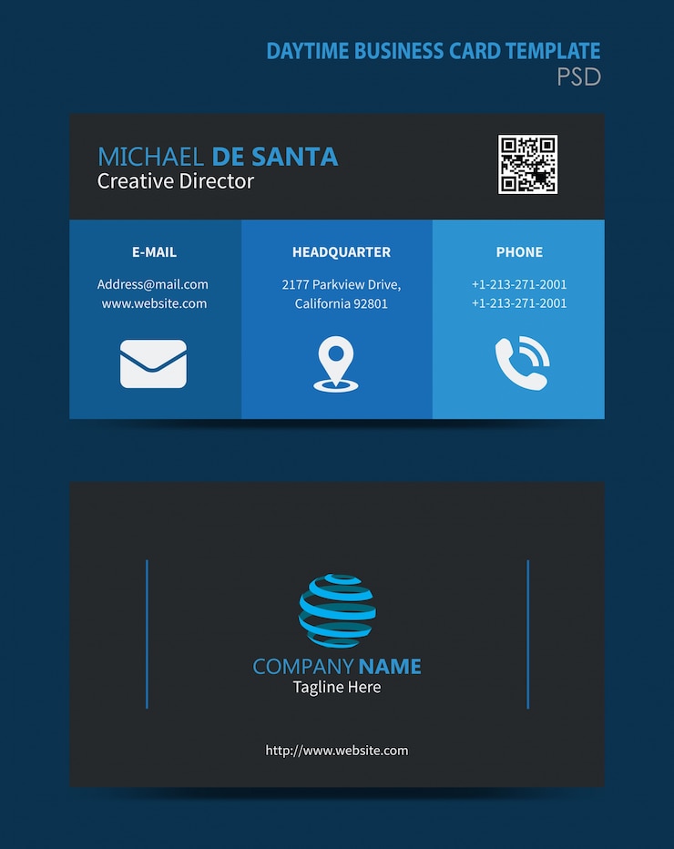 PSD modelo de cartão de visita
