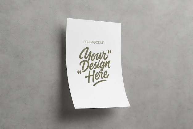 Modelo de cartaz com tema industrial com fundo de parede de cimento ideal para projetos pontiagudos e marca urbana