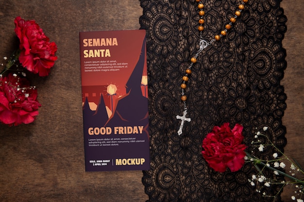 PSD modelo de cartaz da semana santa