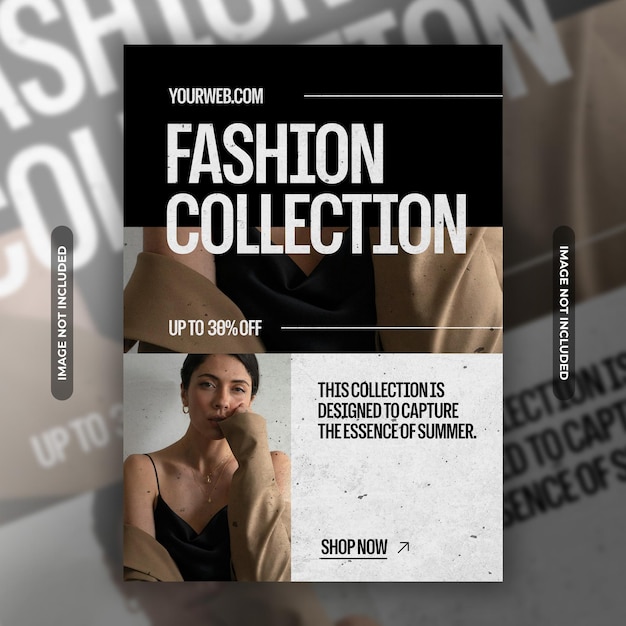 Modelo de cartaz de coleção de moda Premium Psd
