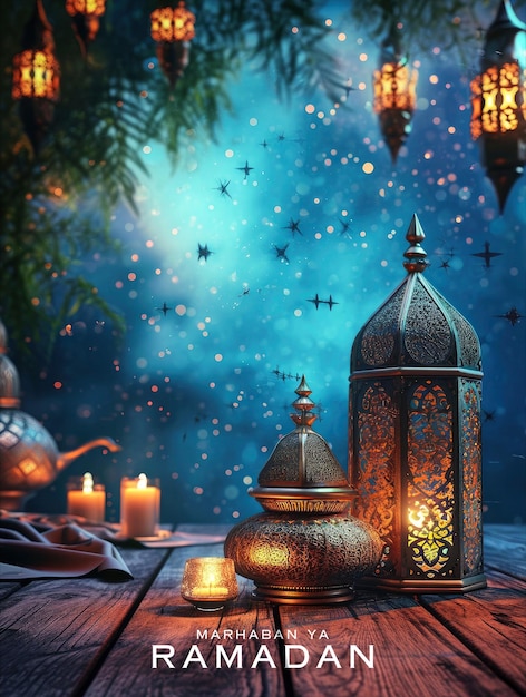 Modelo de cartaz de ramadã e modelo de postagem social de mídia de ramadã.