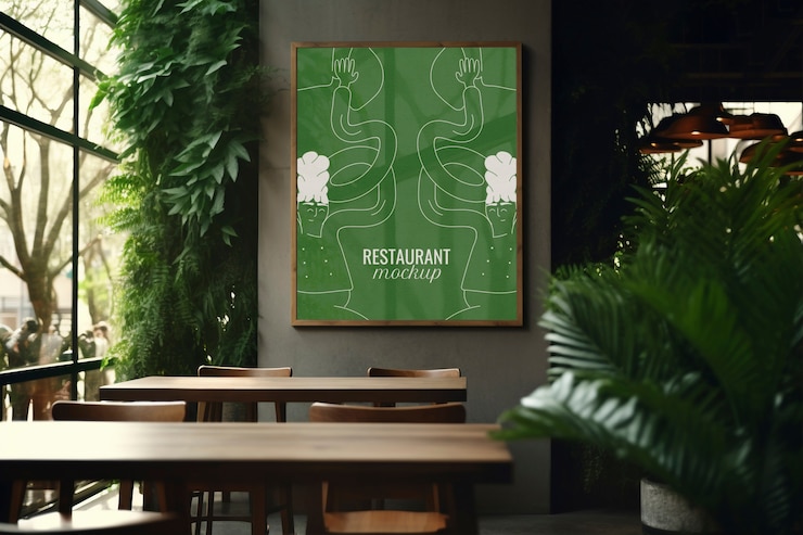 Modelo de cartaz de restaurante moderno