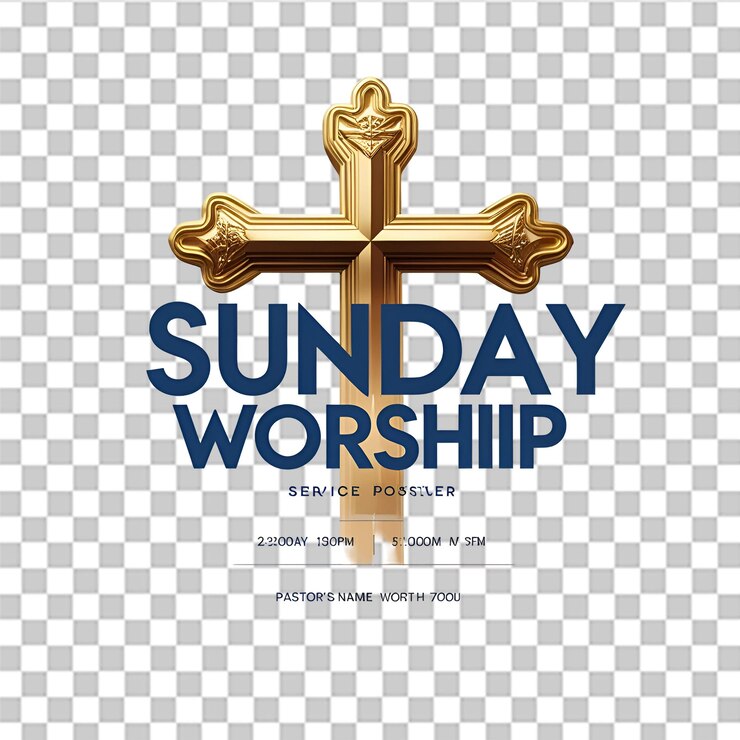 PSD modelo de cartaz de serviço da igreja para eventos religiosos e reuniões comunitárias