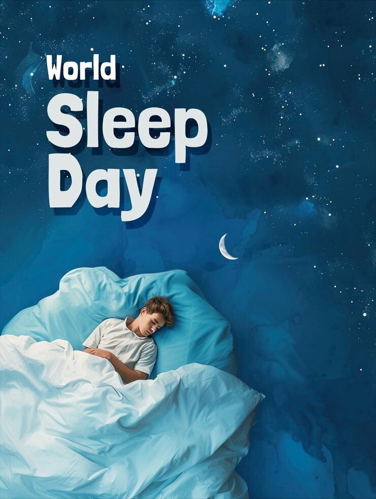PSD modelo de cartaz do dia mundial do sono e modelo de mídia social do dia do sono