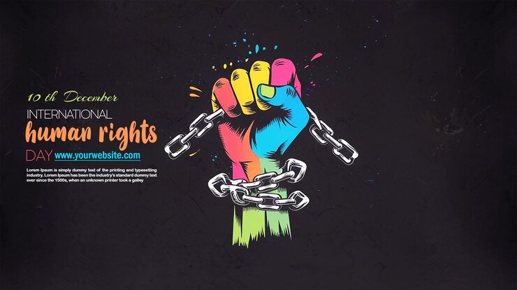 Modelo de cartaz para o Dia Internacional dos Direitos Humanos