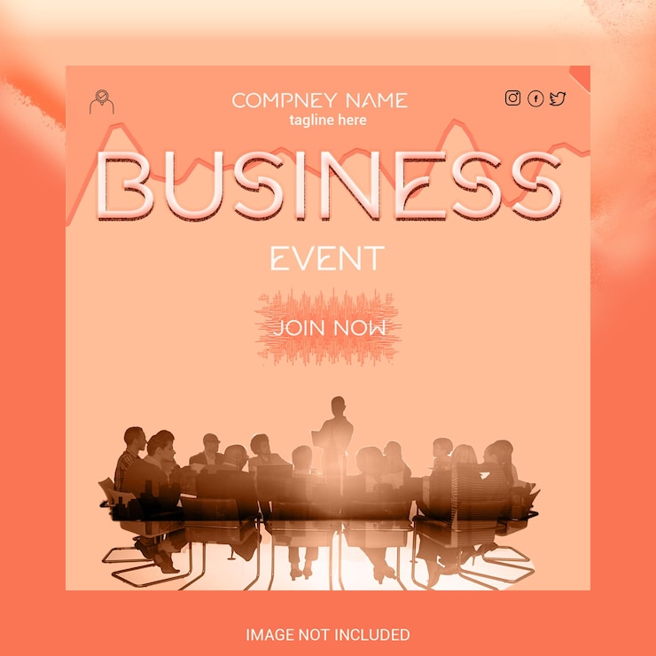 PSD modelo de cartaz para um evento de negócios profissional.