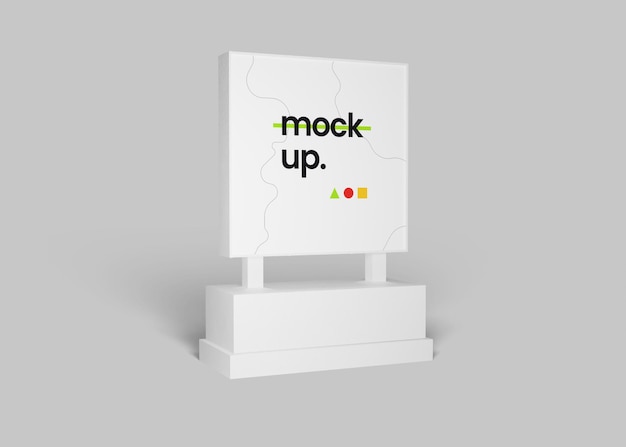 Modelo de cartaz publicitário ao ar livre