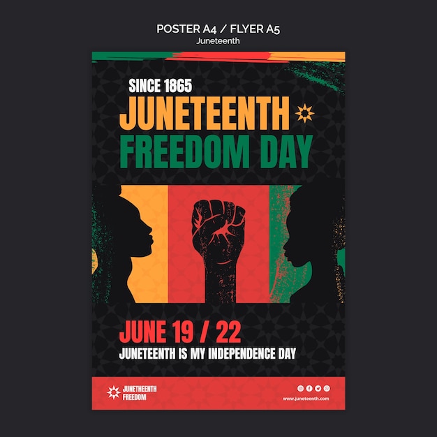 Modelo de cartaz vertical para a celebração do décimo primeiro dia de Junho