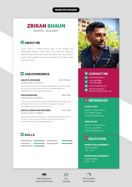 PSD modelo de carteira ou cv