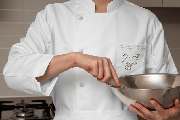 Modelo de casaco de chef