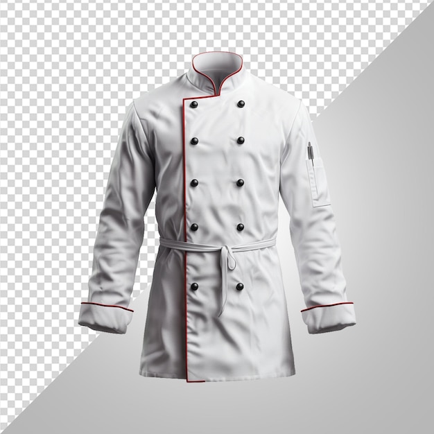 PSD modelo de casaco de cozinheiro branco png