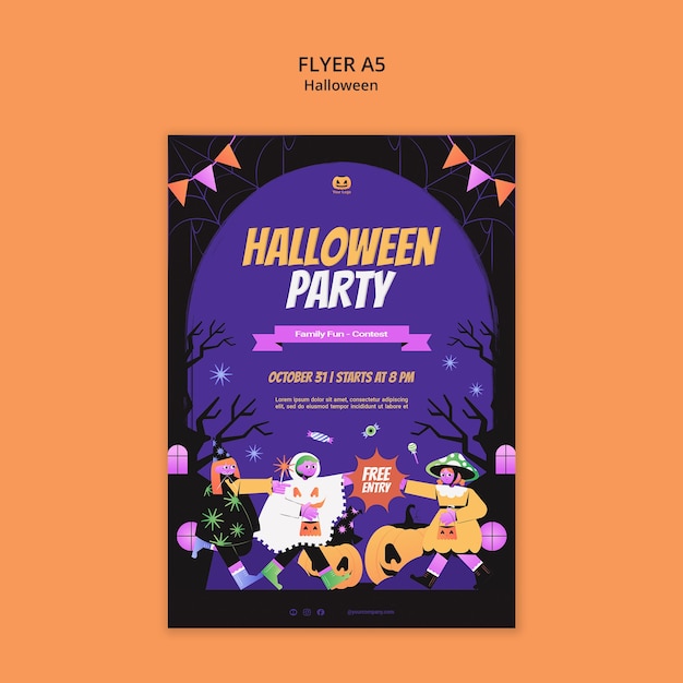 Modelo de celebração da temporada de Halloween