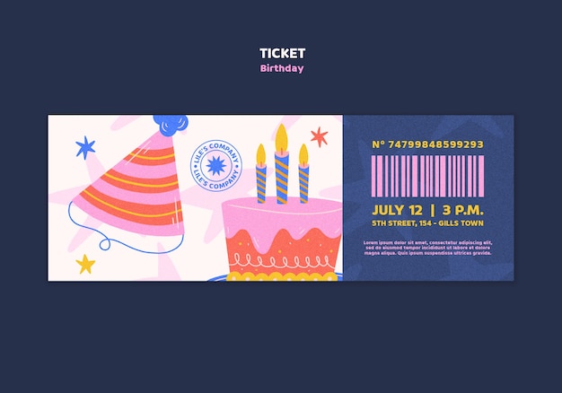Modelo de celebração de aniversário
