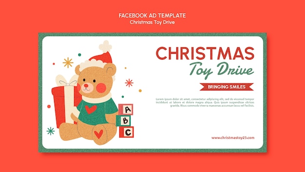 PSD modelo de celebração de natal no facebook