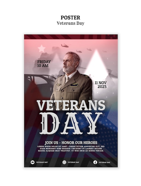 Modelo de celebração do Dia dos Veteranos