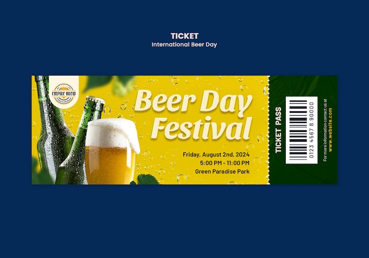 PSD modelo de celebração do dia internacional da cerveja