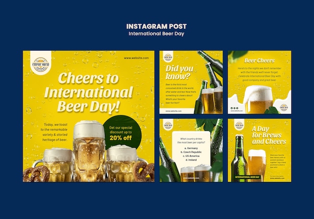 Modelo de celebração do Dia Internacional da Cerveja