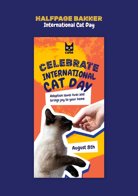 Modelo de celebração do Dia Internacional do Gato