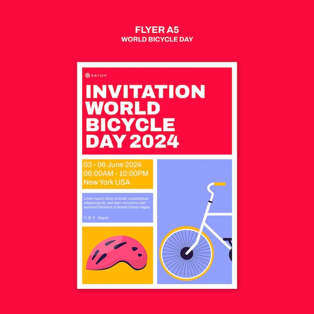 Modelo de celebração do Dia Mundial da Bicicleta