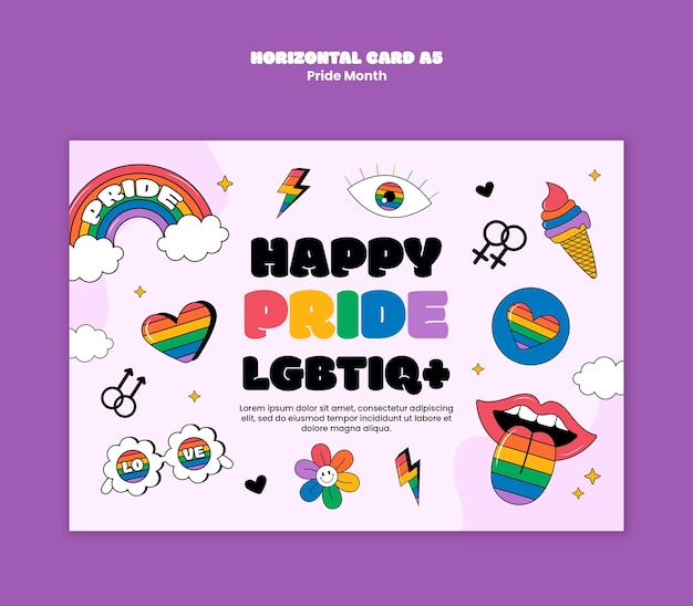 Modelo de celebração do mês do orgulho