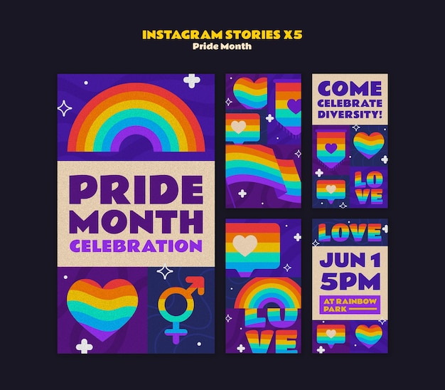 Modelo de celebração do mês do orgulho