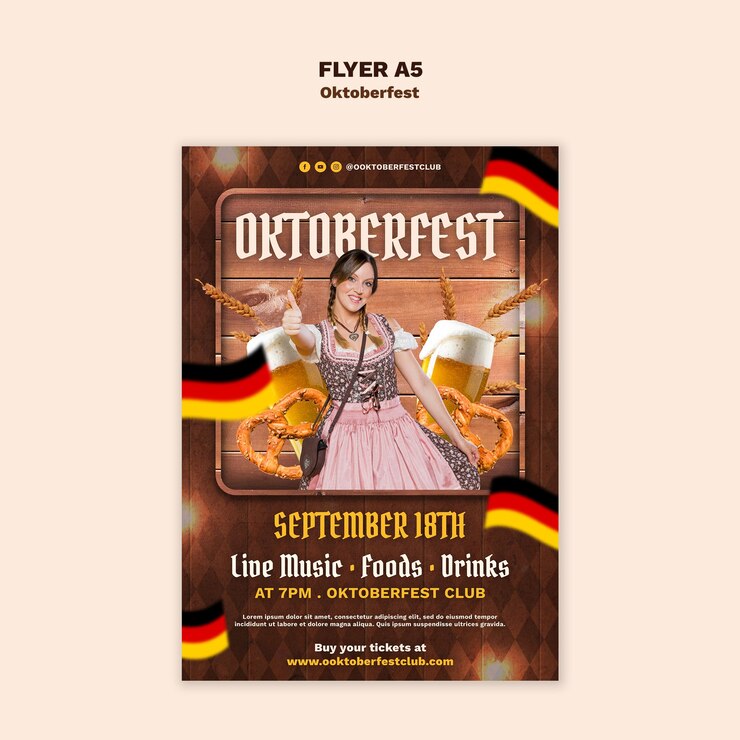 PSD modelo de celebração do oktoberfest