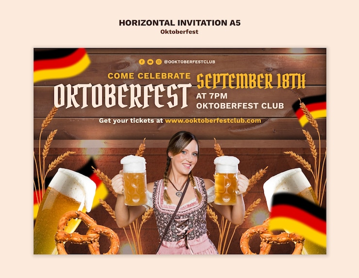PSD modelo de celebração do oktoberfest