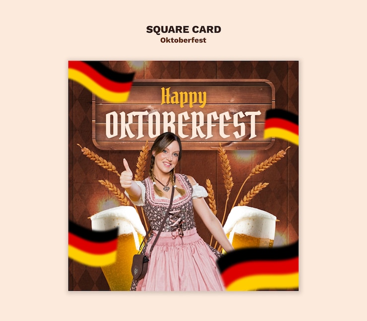PSD modelo de celebração do oktoberfest