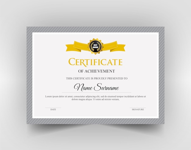 Modelo de certificado PSD