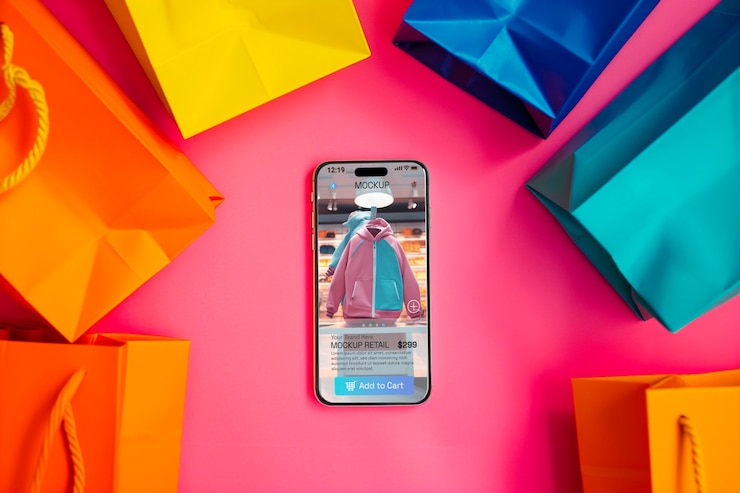 PSD modelo de compras on-line de meta-retail