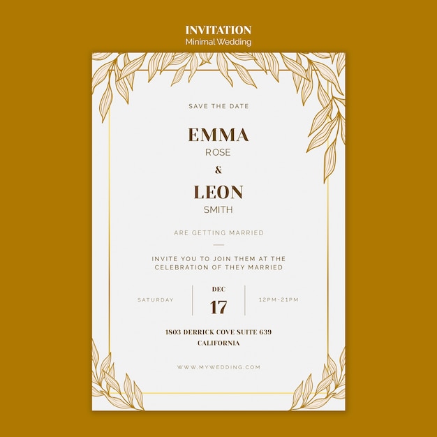 Modelo de convite de casamento
