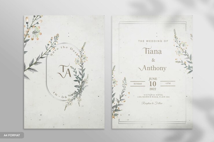 Modelo de convite de casamento
