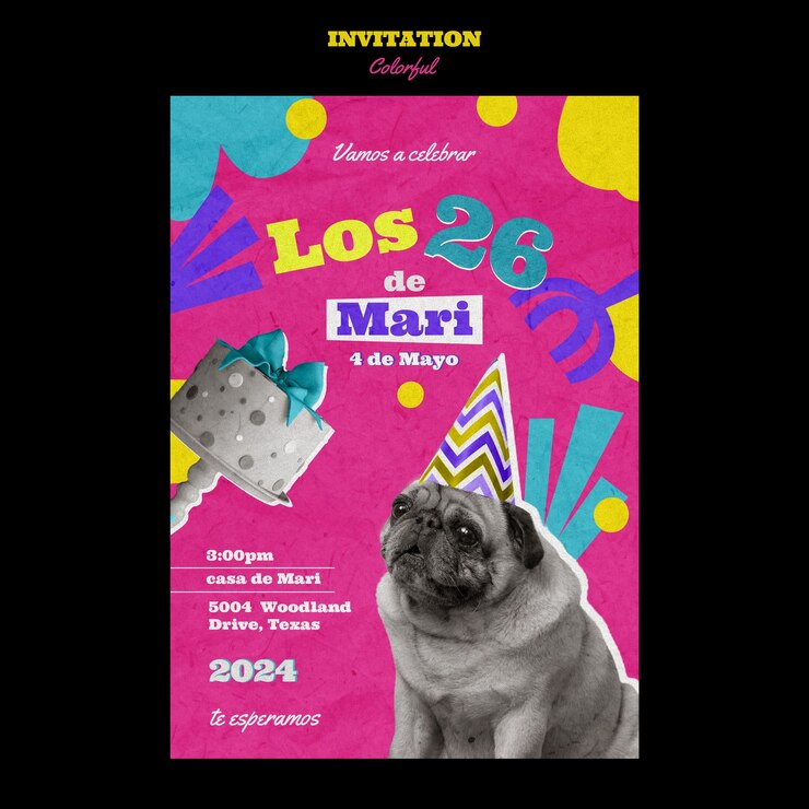 PSD modelo de convite de entretenimento de festa