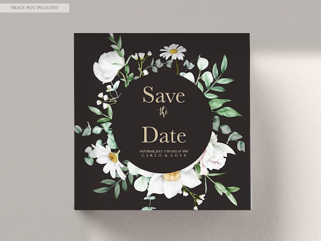 Modelo de convite floral casamento