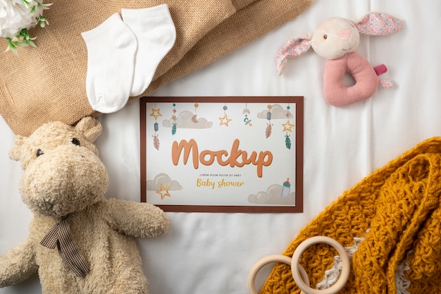 Modelo de convite para chá de bebê menino