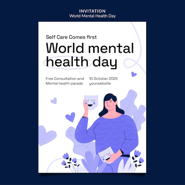 Modelo de convite para o Dia Mundial da Saúde Mental
