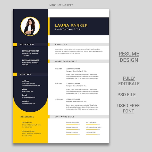 Modelo de currículo profissional ou CV
