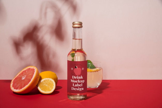 Modelo de deliciosas bebidas de verão