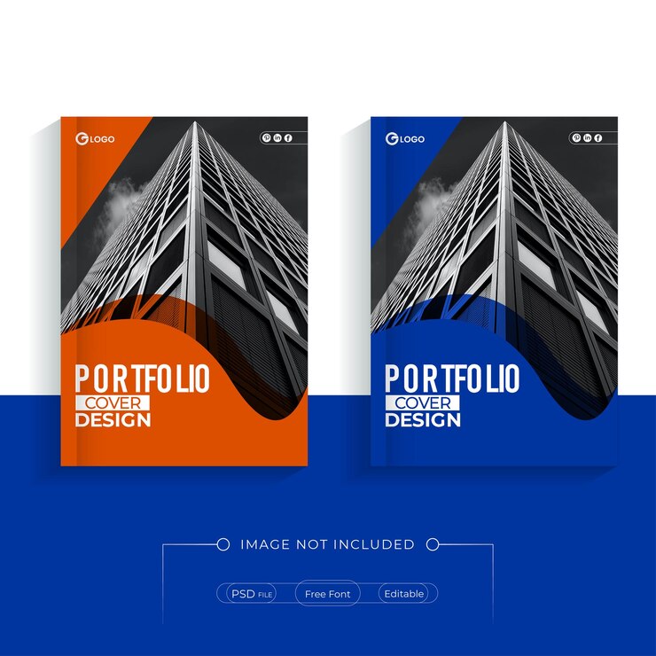 PSD modelo de design da página de capa da brochura da carteira de negócios corporativa e do relatório anual
