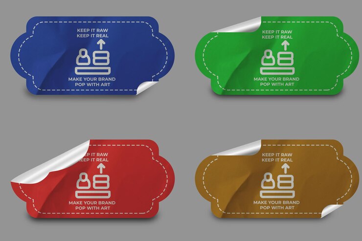 PSD modelo de design de adesivo criativo etiqueta promocional