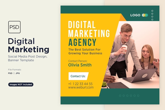 Modelo de Design de Banner de Negócios da Comunidade de Marketing Digital