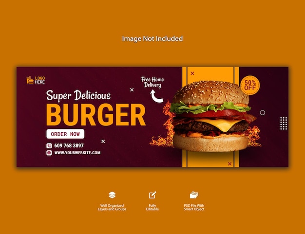 Modelo de Design de Banner de Restaurante Fast Food