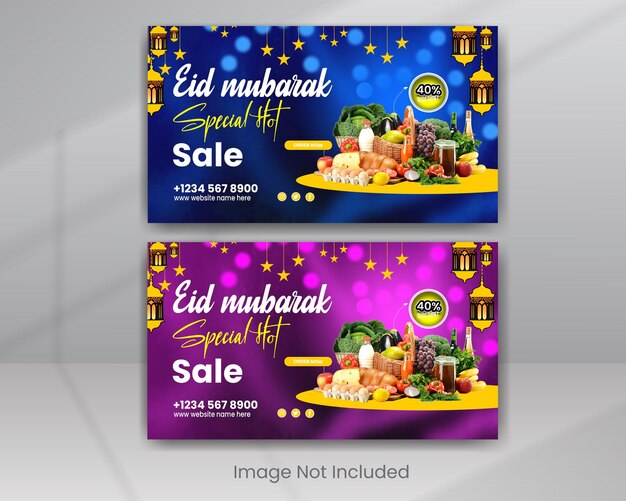 PSD modelo de design de banner de venda de menu ramadan iftar