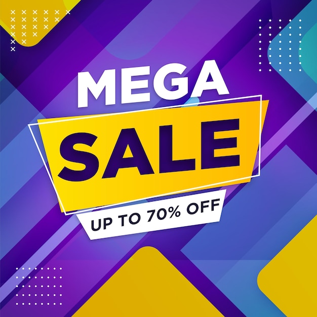 Modelo de design de banner Mega Sale