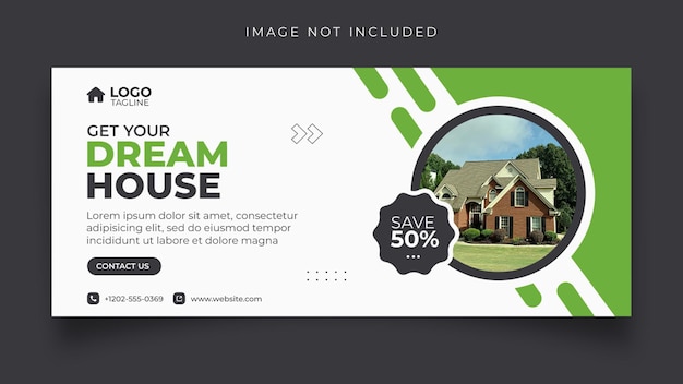 PSD modelo de design de banner web imobiliário