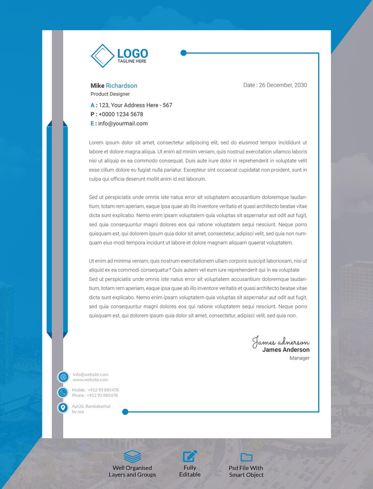 PSD modelo de design de cabeçalho corporativo criativo e elegante
