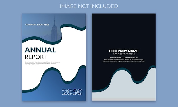 PSD modelo de design de capa de relatório anual psd